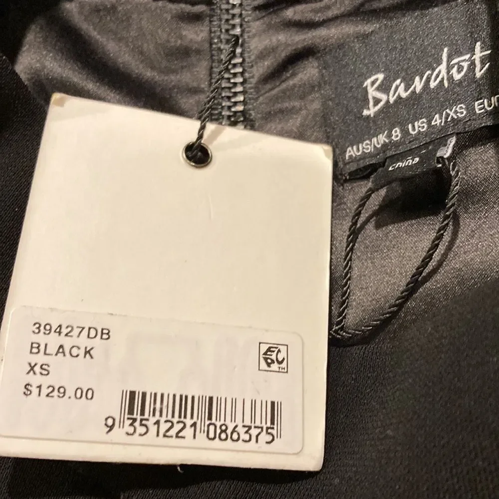 Bardot Black Midi Dress Size 4 NWT - Picture 6 of 8